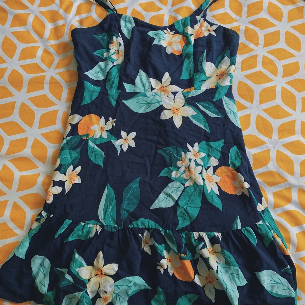 Navy blue lemon dress